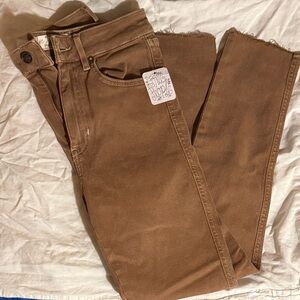 Brand New-Free People Tan Denim Pants